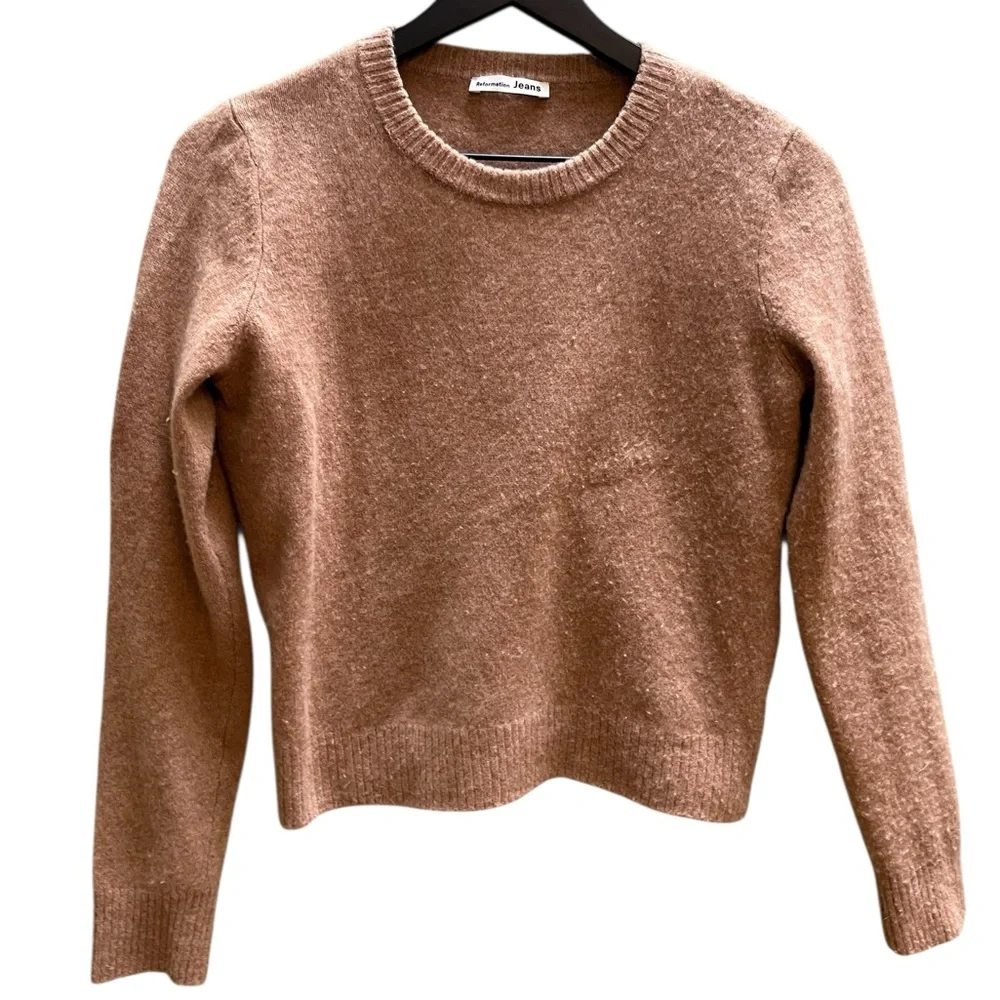 Reformation Dana Cashmere Crew Sweater size small - Picture 2 of 15